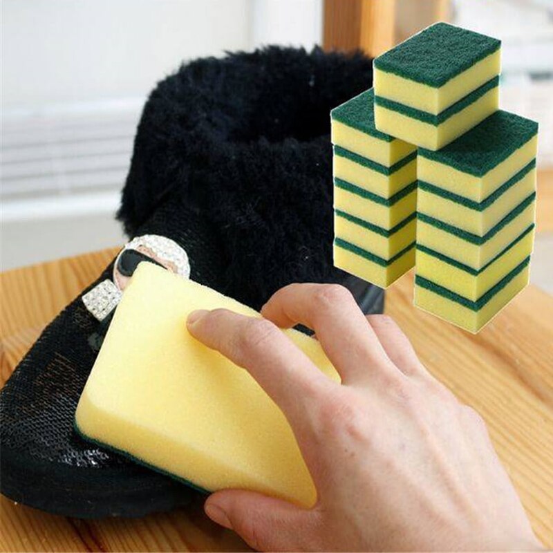 Decontamination Double-sided Cleaning Dishwashing Sponge Kitchen Nano Clean Rub Pot Rust Focal Stains Sponge Removing Kit