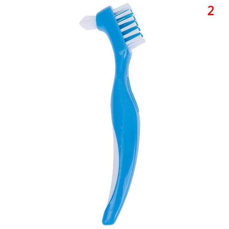 Prothese Borstel Multi-Gelaagde Haren Rubberen Handvat Valse Tanden Borstel Oral Care Tool Haren & Ergonomische: BL2