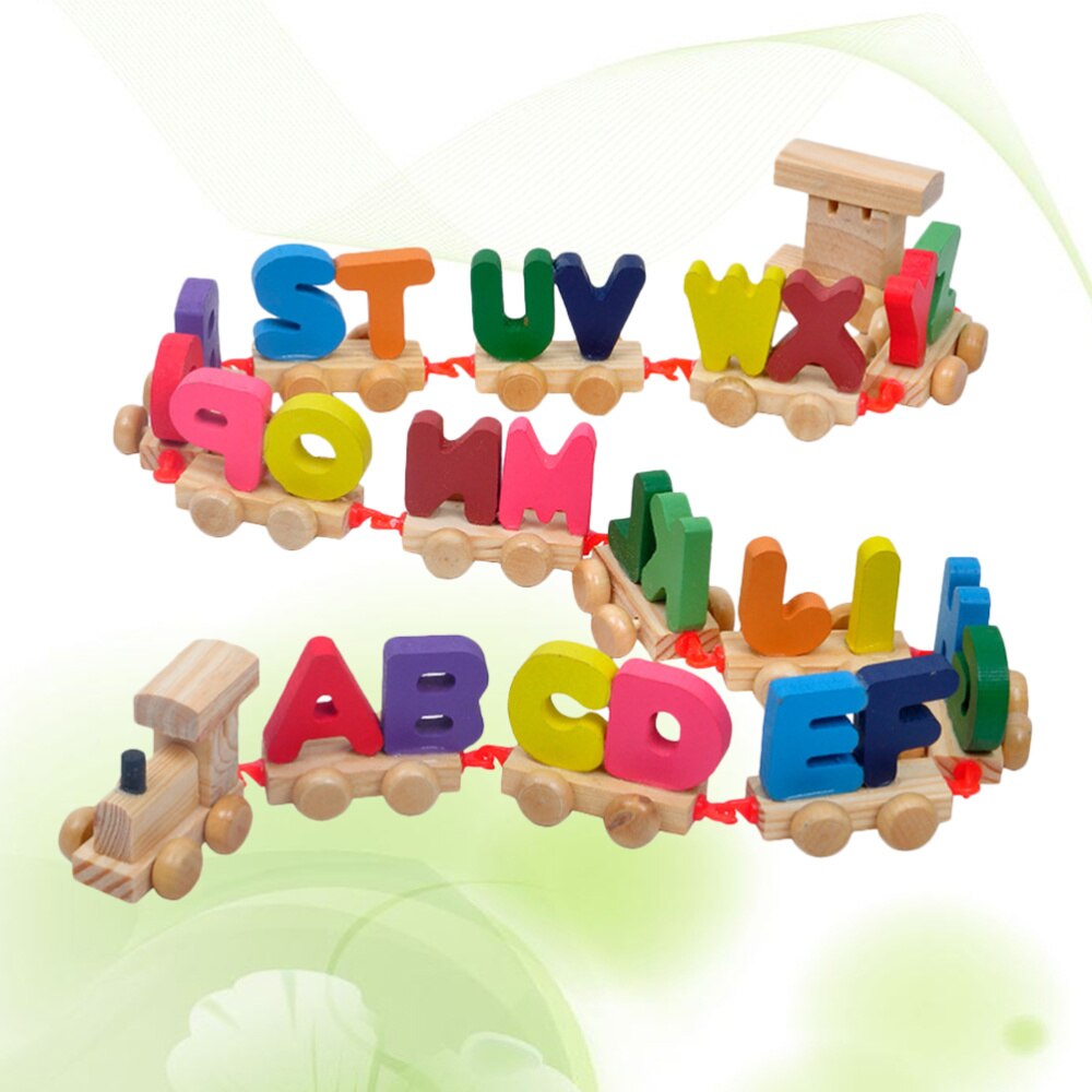 Mini Train de l'alphabet magnétique en bois, jouets éducatifs pour enfants en bas âge, garçons et filles
