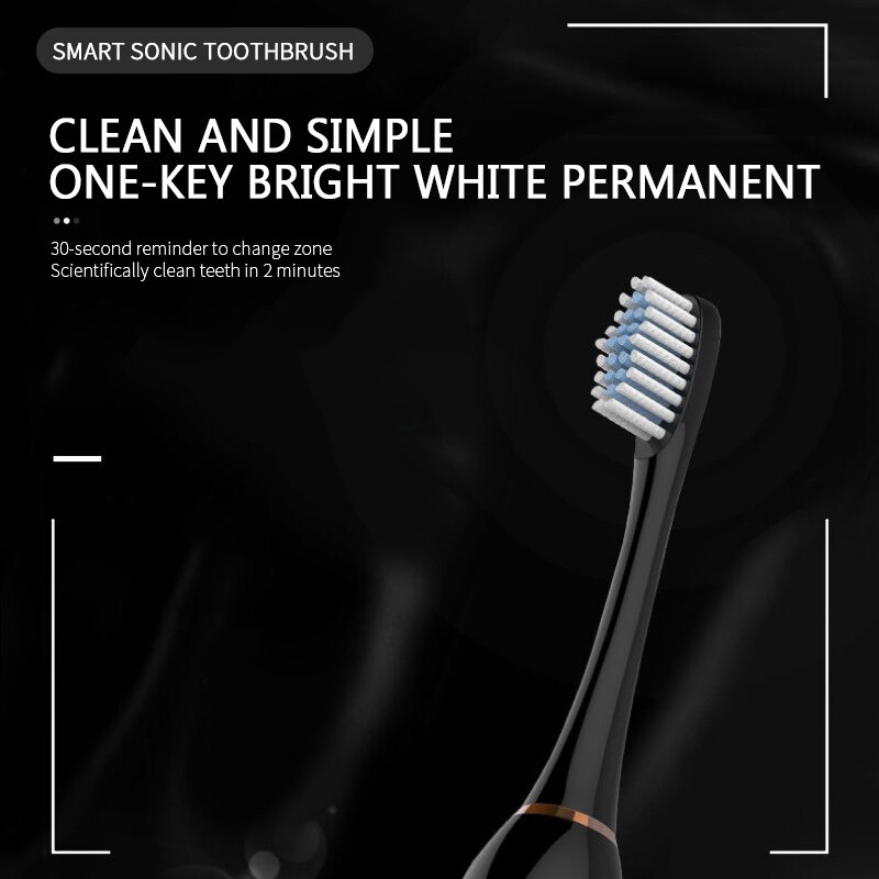 Rechargeable Electric Toothbrush Buy 1 Get 2 Toothbrush Head 5 Modes Waterproof Travel Toothbrush Automatic Smart Toothbrush