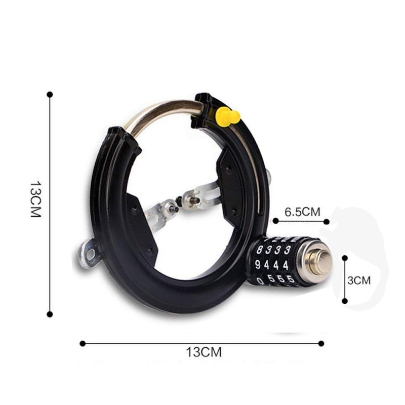 Horseshoe Clamps Anti-Theft Bicycle General Lock 4 Password Fixed Words Bicycle Bike Bicycle Safety Steel Lock Strong Locks