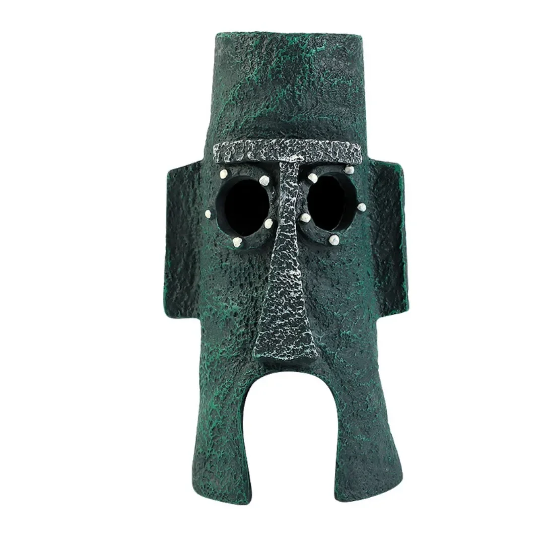 Castillo de resina para acuario de dibujos animados, decoraciones para pecera, adornos de torre de Castillo, cueva oculta para pecera, accesorios de decoración para acuario: Gris