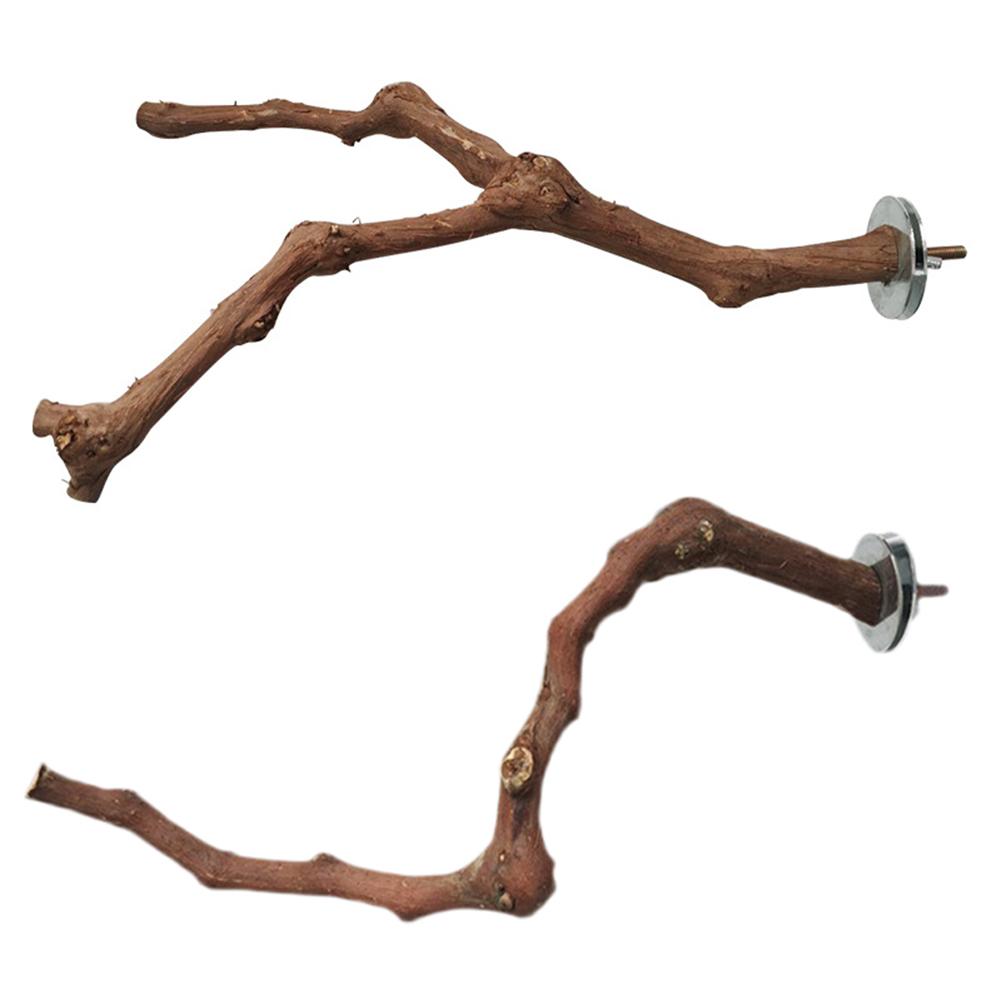 neue Arrivials 1Pc Haustier Papagei Trauben Holz Gabel Baum Zweig Stehen Gestell Spielzeug Hamster Zweig Sitzstangen Für Vogel käFeige