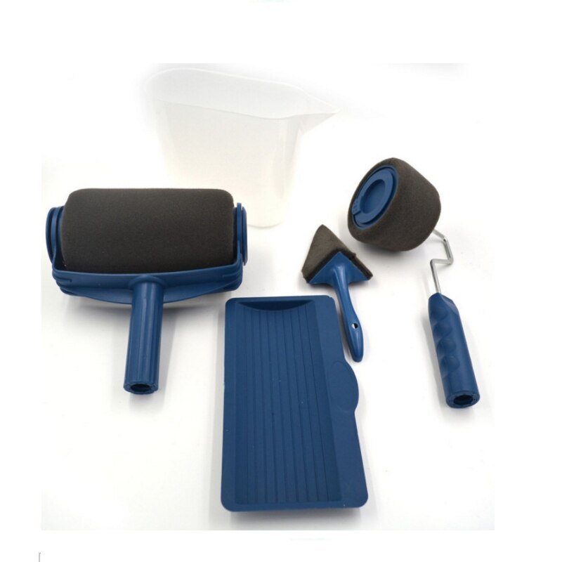 5pcs Wall Decorate Painting Roller Brush Set Paint Brush Kit Multifunctional House Paint Rollers Tools Set