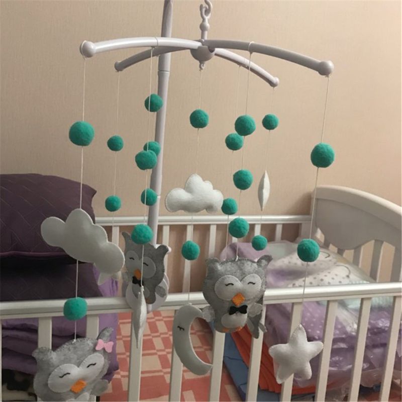 Baby Mobile Crib Holder 360 Degree Rotate Bracket Baby DIY Crib Mobile Bed Bell Hanging Toys Wind-up Music Box Baby Rattle Toys