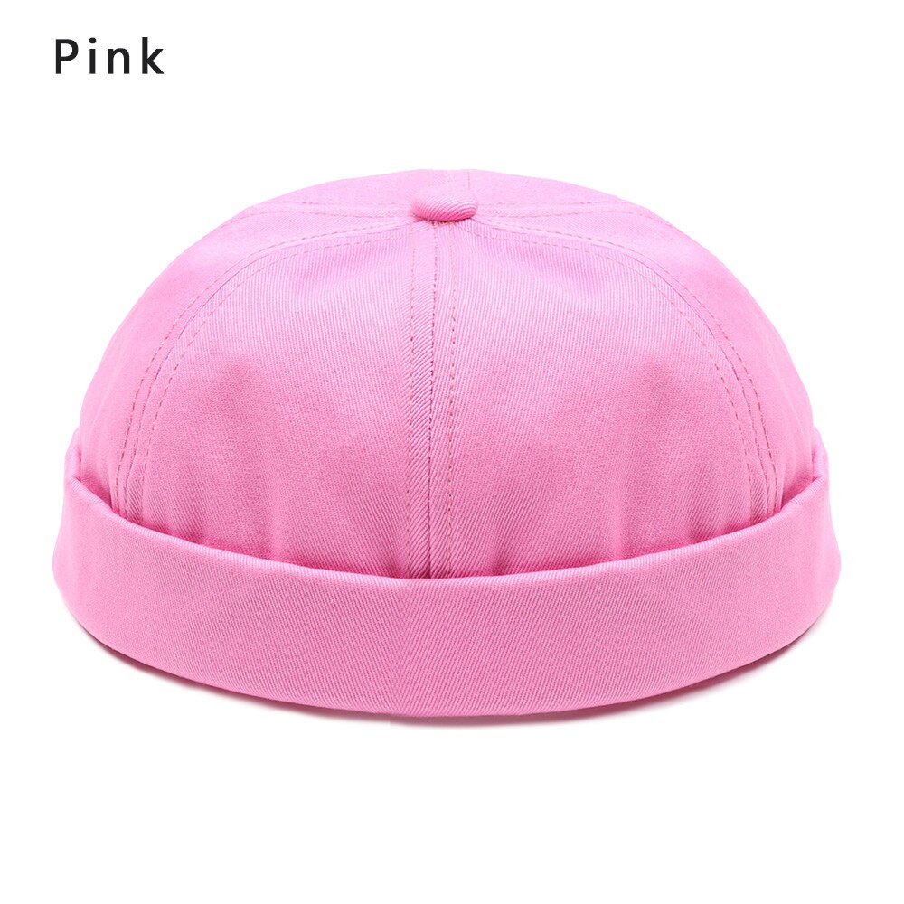 Sombrero Brimless para hombres y mujeres, capó ajustado de algodón, gorra de Skullcap roja pequeña juvenil, gorra sin visera negra para verano, boina de reloj marinero Docker
