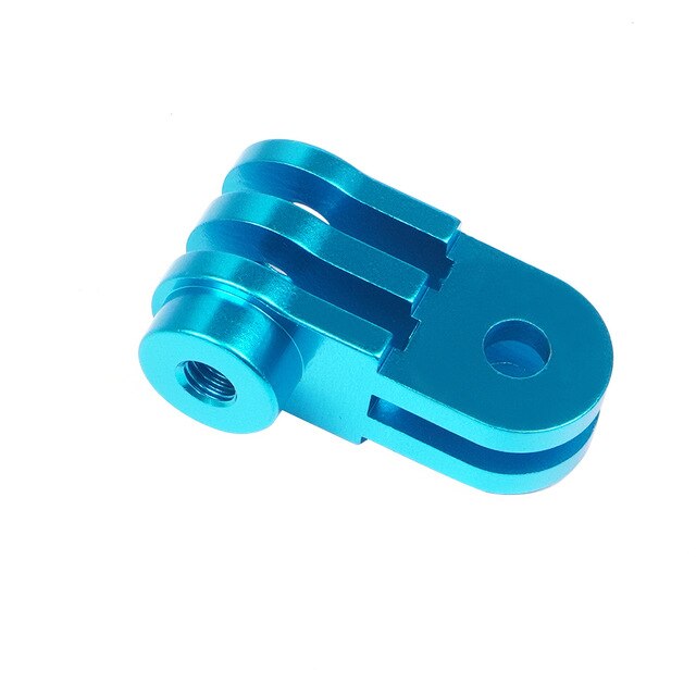 Adattatore per montaggio su braccio a tre vie in alluminio CNC per GOPRO Hero10 9 8 7 6 1 2 3 + 4 5 Session /Yi /SJcam /EKEN /Sony Action cam: Blue short adapter