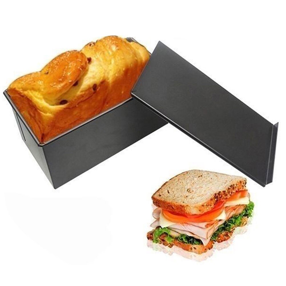 450g/500g/600g/750g/900g Non-Stick coating Toast boxes Bread Loaf Pan with Lid Iron Toast Mold Kitchen Bakeware