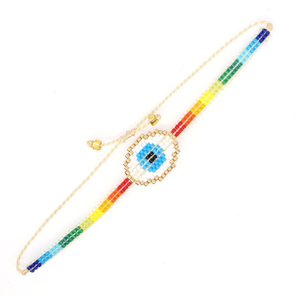 Zhongvi damesarmband boze oog hart armbanden liefdesbrief miyuki kralen pulseras mujer handgemaakte vlecht touw kwast sieraden: 3