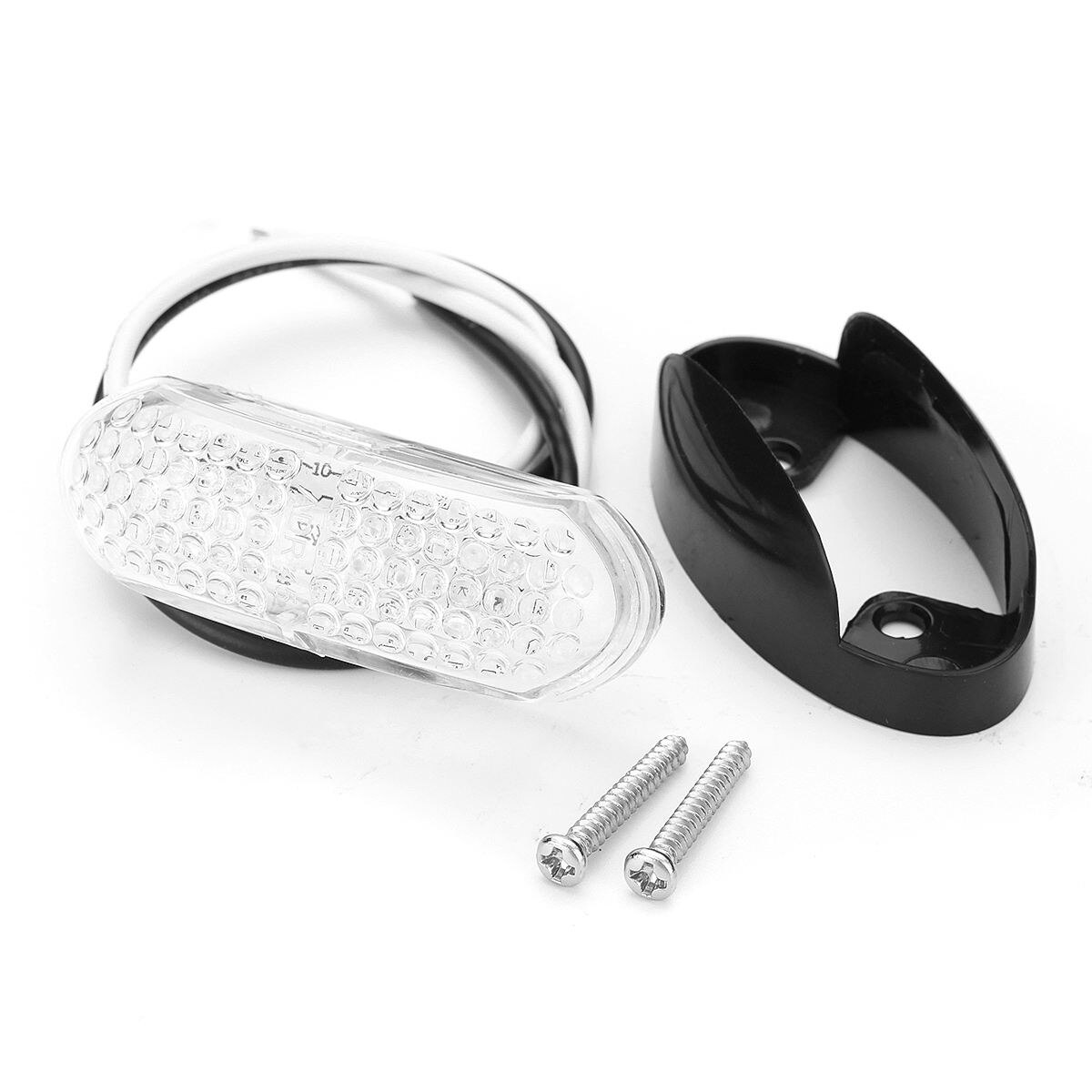 10pcs Red / Amber / White LED Side Marker Indicator Lights Lamp For Truck Trailer Lorry: Ivory