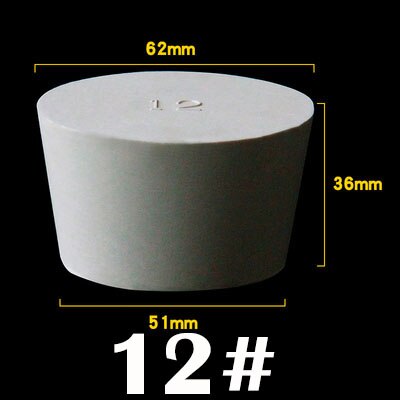 1pc 000#-14# White Solid Conical Rubber Stopper Blanking Plugs Tank Pipe Tapered Plug Seal End Cover Caps: Model-12