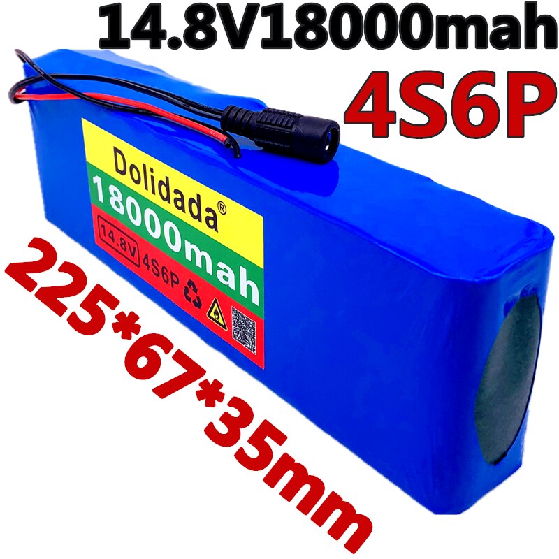 Dolidada-batería de ion de litio de 14,8 V 18Ah 4s6p 18650 li-iom, calentador para lámpara de pesca nocturna, baterías amplificadoras con cargador BMS + 16,8 V