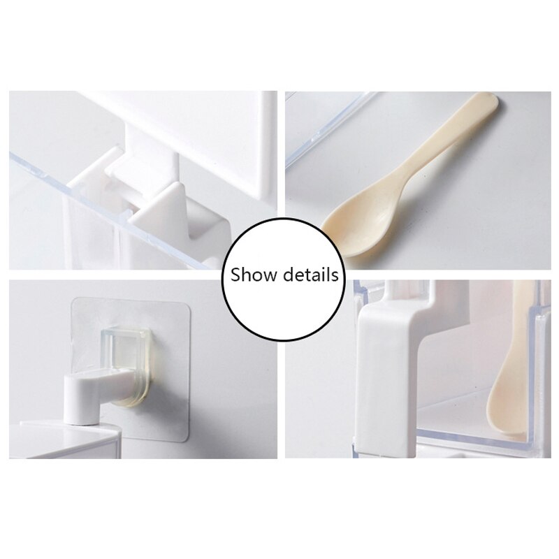 Kitchen Transparet Plastic Seasoning Box Case Condiment Bottles Set Salt Spice Jar Spices Storage Box Kitchen Tool