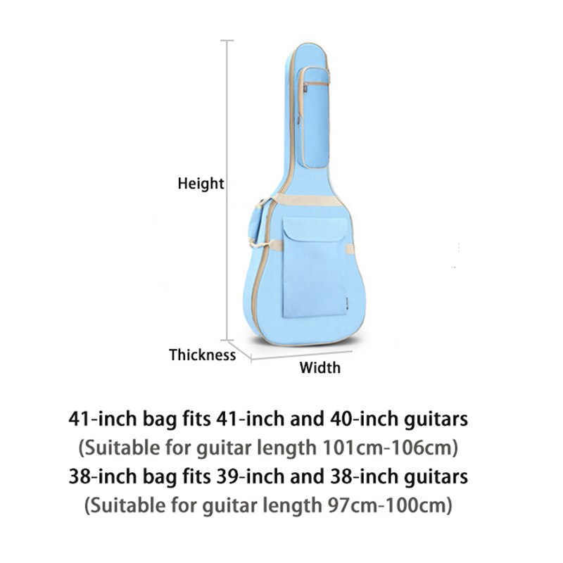 Scioneフォークギターバッグ10ミリメートル肥厚スポンジ40/41インチユニバーサル楽器バッグアコースティックギターバッグキャリーケース