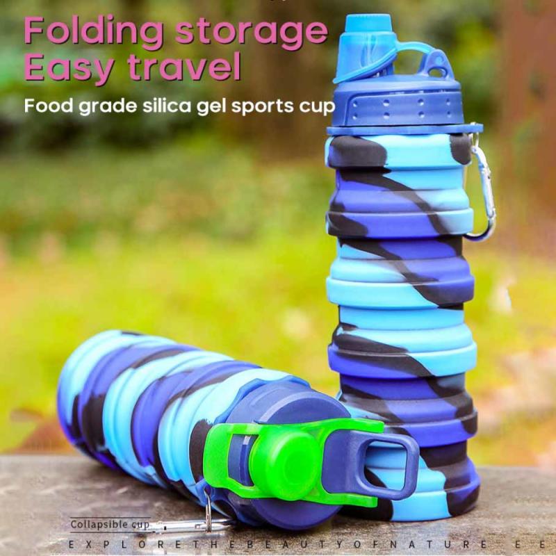 Silicone Travel Cup Telescopische Inklapbare Drinken Thee Cup Intrekbare Opvouwbare Waterfles Outdoor Sport Tour Camping Fles