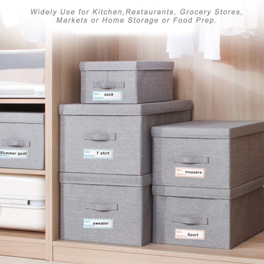 125Labels/Roll Self Adhesive Food Storage Label Kitchen Refrigerator Bottle Mark Label Removable Waterproof Container Stickers