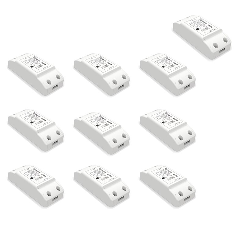 10PCS Sonoff Basic R2 Smart Home WiFi Wireless Remote Switch Module For Apple Android APP For ITEAD EWeLink APP Control