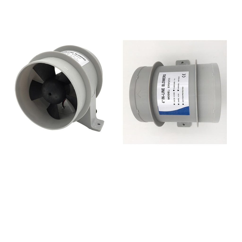 2 stk 4 tommer tavs inline blæser , 12v stille luftstrømsgenererende turbo fan til luftcirkulation i kanaler, ventilationskanaler, vokse telte