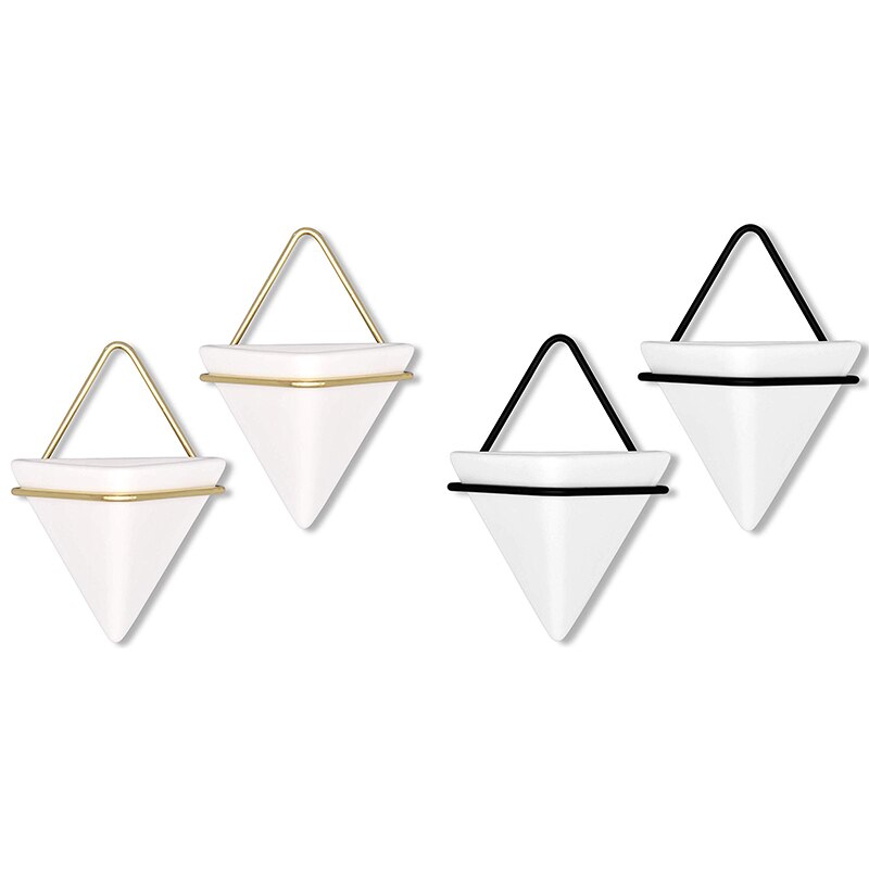 Home Goods Modern Hanging Planter Pots (2-Pack), Small Decorative Wall Planters for Cactus Decor and Hanging Plants, Wa