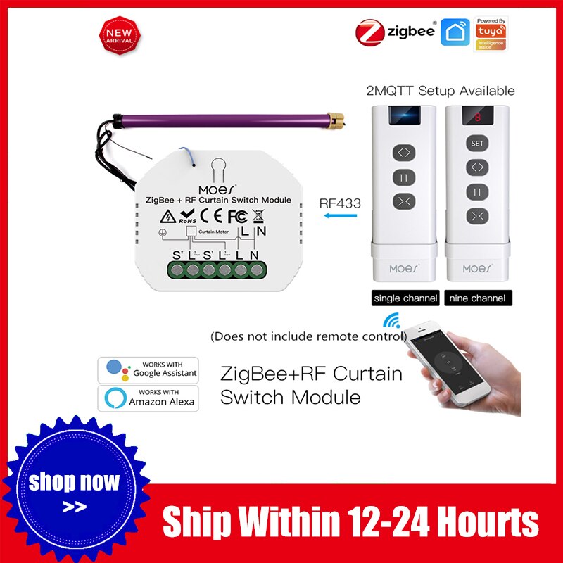 1-5Pcs Tuya Wifi Rf Roller Blind Shutter Smart Gordijn Switch Module Gemotoriseerde Rolluik Jaloezieën Motor 2mqtt Werken Met Alexa