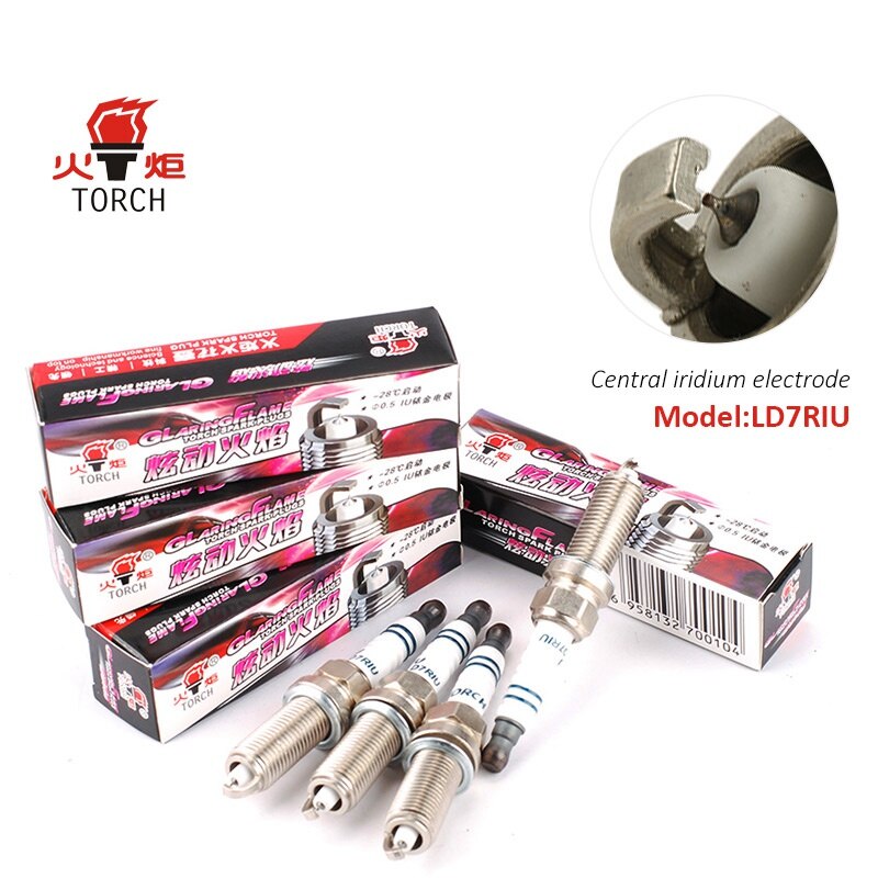 4pcs/lot China original TORCH spark plugs LD7R series LD7RTI/LD7RIU/LD7RTIP/LD7II for NissantoyotaMazdaRenault Ssangyong: LD7RIU