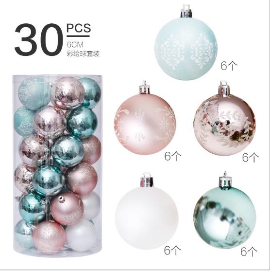 Juletre anheng dekorative ball snøfnugg trykt håndverk hjem dekorasjon rekvisitter: 4