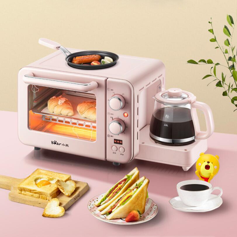 Multifunctionele Ontbijt Machine Mini Huishoudelijke Elektrische Oven Cake Bakken Koekenpan Warm Drinken Pot Broodrooster