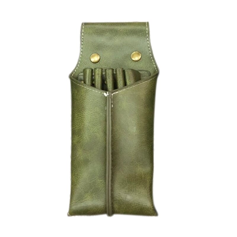 Sales Hairdressing Waist Bags Scissor Bags Faux Leather Barber Scissor Storage Bag Hair Scissors Comb Bags: Green