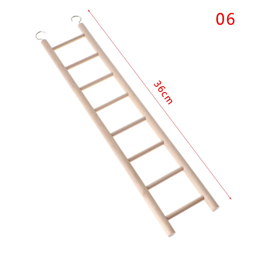 1 Uds Swing de escalera escalada de madera escaleras para pájaros juguetes loro juguete hámster de juguete artesanal jaula decoración suministros: Type 6