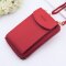 Cartera de piel sintética para mujer, bolso de hombro con correas, Soporte para tarjeta grande para teléfono móvil, bolso de mano, con bolsillos, novedad de: Dark red