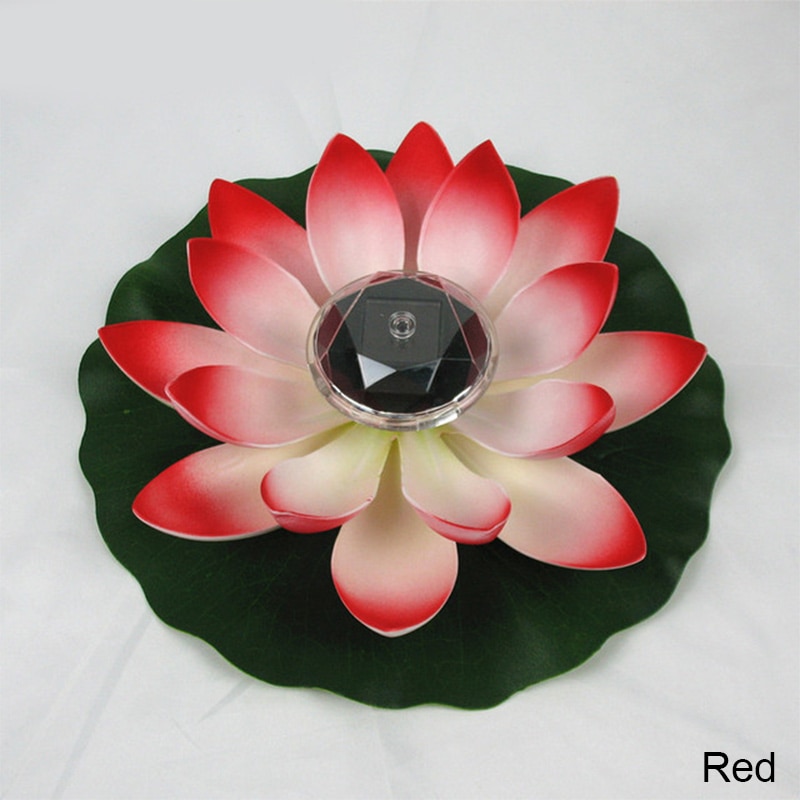 Solar- Blume Licht Lotus bilden LED Schwimm Teich Garten Brunnen Schwimmbad Lampe Realistische LED Helle Unterwasser Lampen