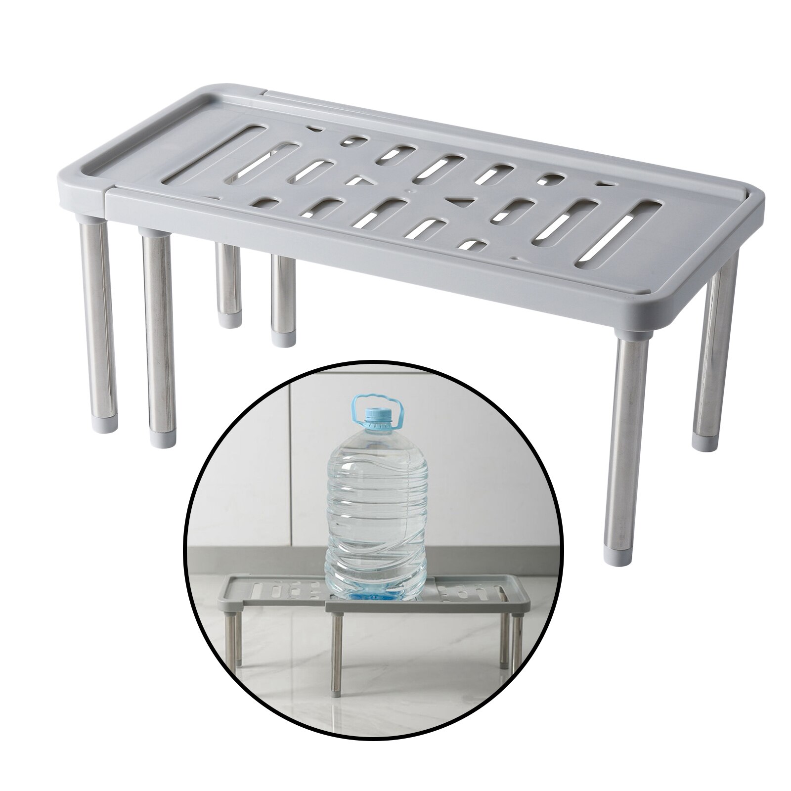 Adjustable Shelf Organizer Expandable Closet Shelf and Rod for Wardrobe Cupboard Kitchen Bookcase