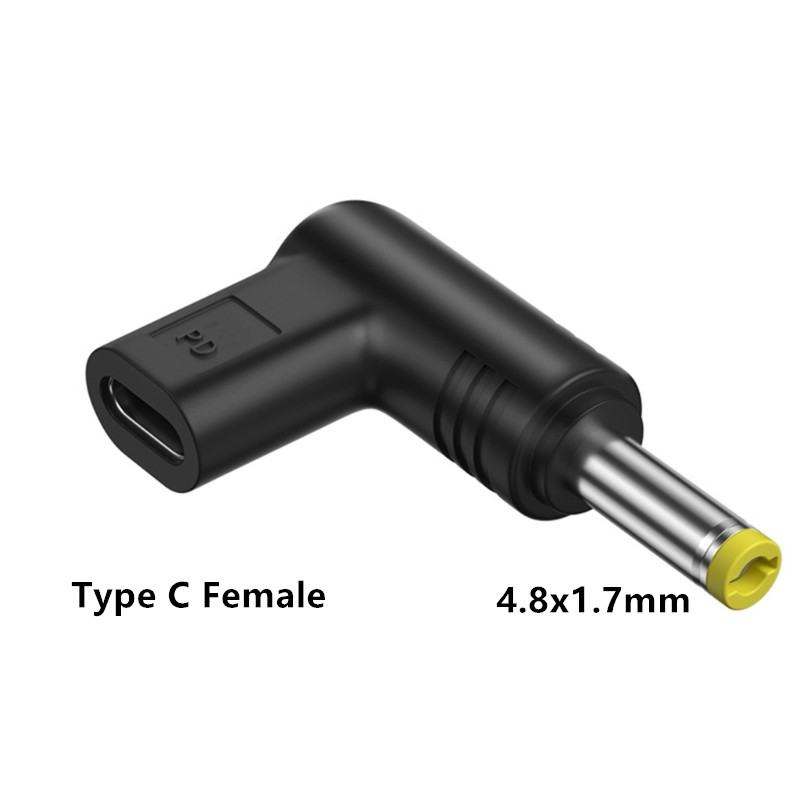 Conector de alimentación USB C PD a DC Universal 5V 9V 12V 15V 19,5 V tipo C a DC, adaptador de carga, convertidor para enrutador y tableta: Blanco /  Opción 1
