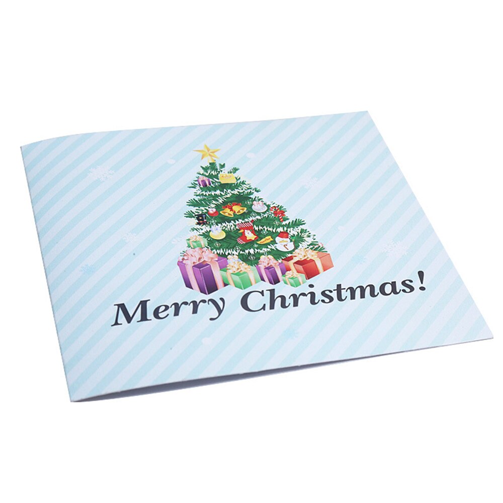 Color Print Three-Dimensional Christmas Tree 3D Greeting Card Christmas Three-Dimensional Handmade Card Year Blessing