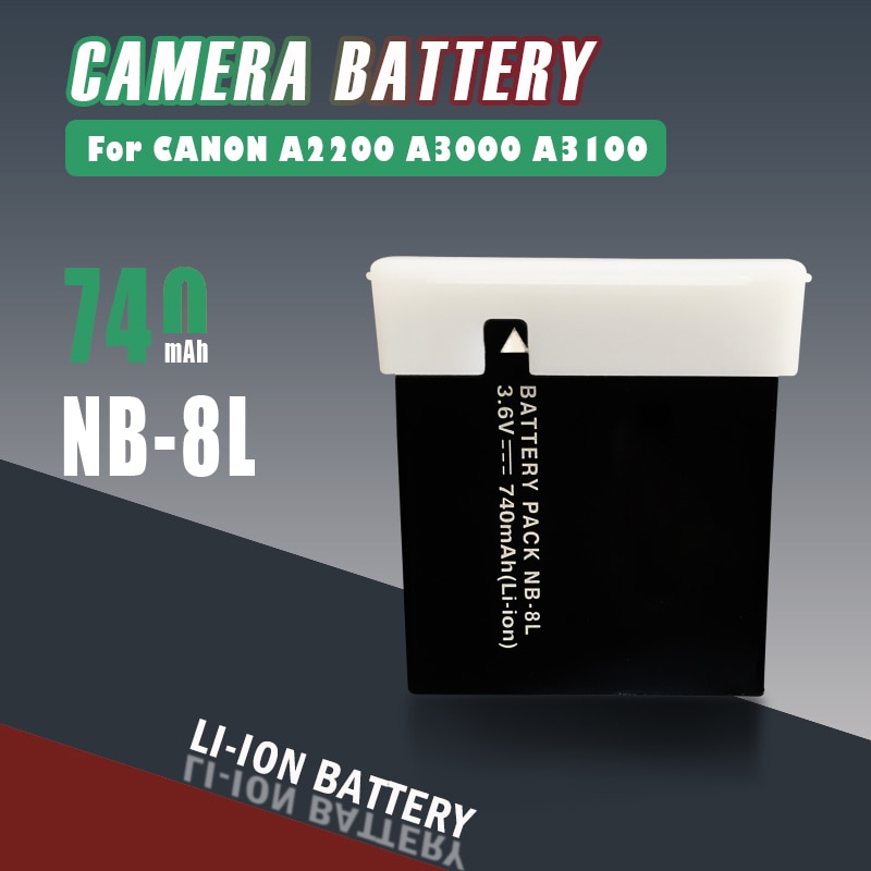 3,6 V 740mAh NB-8L NB8L NB 8L recargables de litio las baterías para Canon Powershot A3300 A3200 es A1200 A3000 batería de cámara