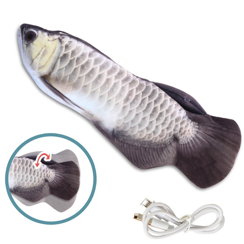 Gato-Pez de imitación eléctrico con carga USB para niños, juguete de baile con carga USB para perros, gatos y perros: Fish 2
