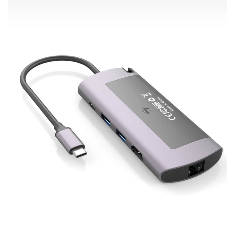 Station d'accueil disque dur USB C avec M.2 NGFF, Station d'accueil type-c vers SSD, 3.0 W PD 4K HDMI RJ45 Ethernet, pour MacBook Pro: Default Title