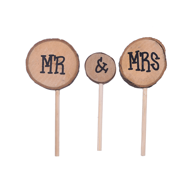 Pop Wedding Cake Topper Mr & Mrs Bridal Shower Wedding Anniversary Party Decorations Wooden Bride Groom Cake Decorating Tools