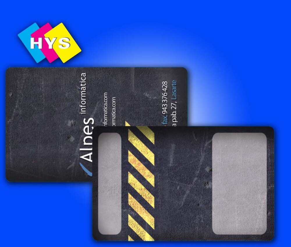 Encoded plastic card and emboss business card printing