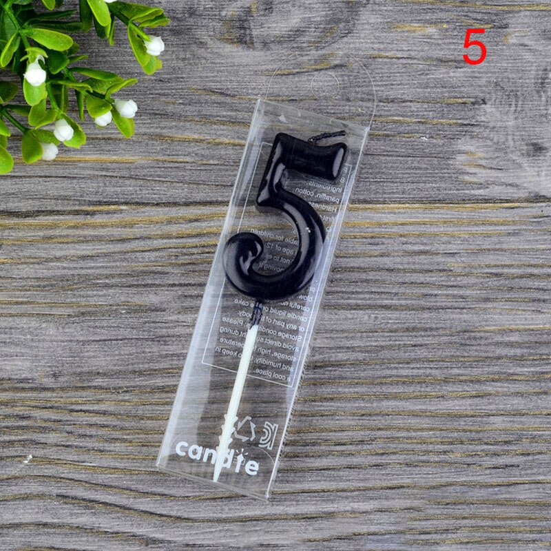 1Pc Rode Wijn Nummer Verjaardag Papier Cake Kaars Kids Birthday Party Wedding Cake Kaars Gunst Benodigdheden Taart Decoraties: A6
