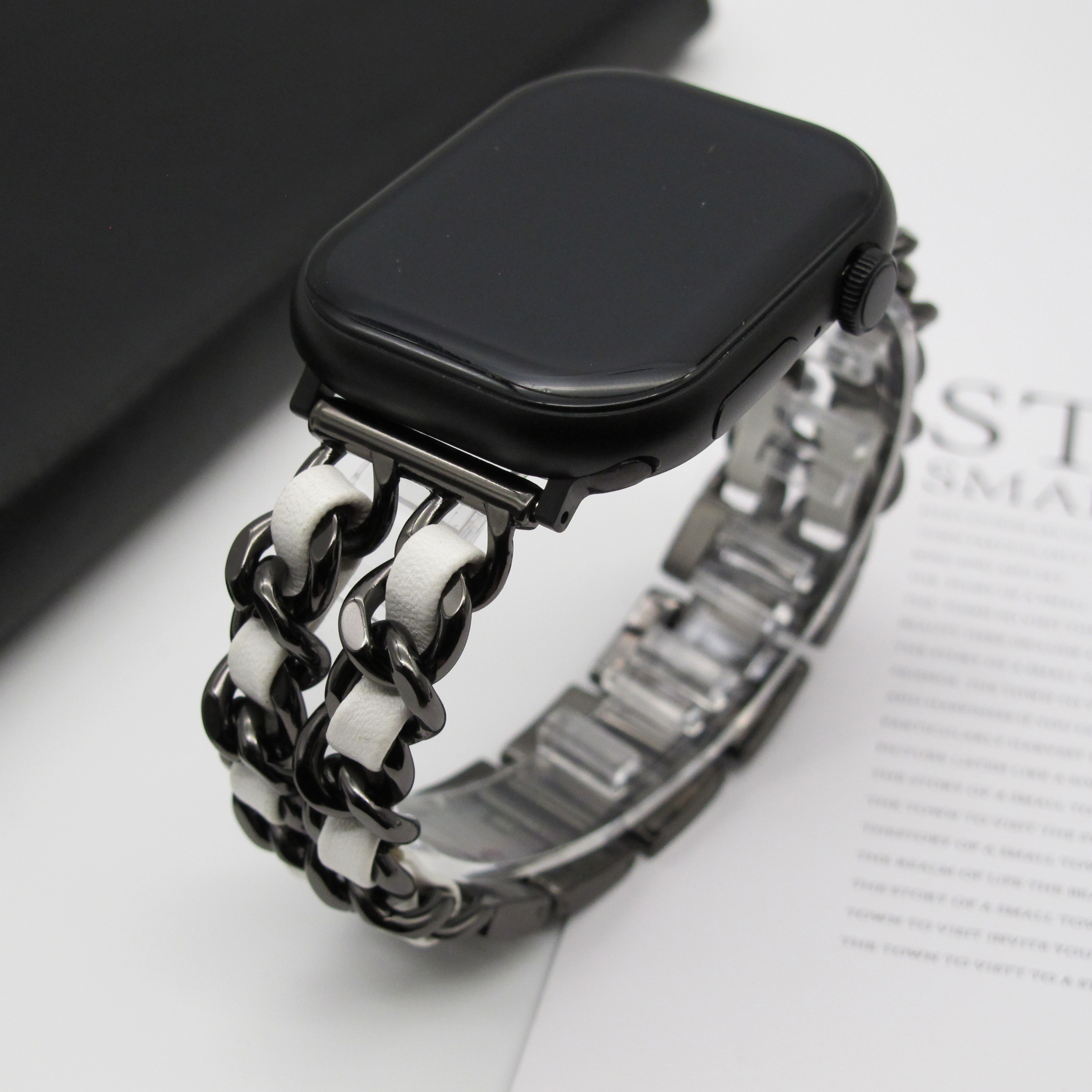 Metal Double Chain Strap for Apple Watch S10 42MM Strap Ultra 49mm 46 45 44 40 41 38mm Strap for iWatch Series 987654