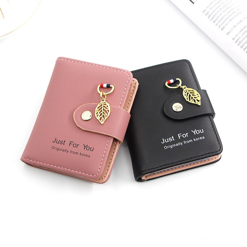 2022 Women Card Wallet Leather Mini Cute Credit Card Holder Coin Purse Multi-function Card Case For Girls