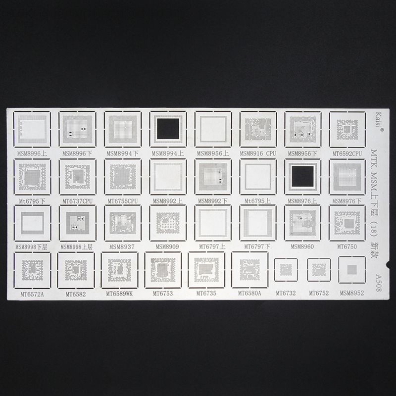 Plantilla BGA Universal para CPU MTK MSM, PM2.5, Pin de bola IC de potencia, plantilla de calor directo BGA, 4 Uds.