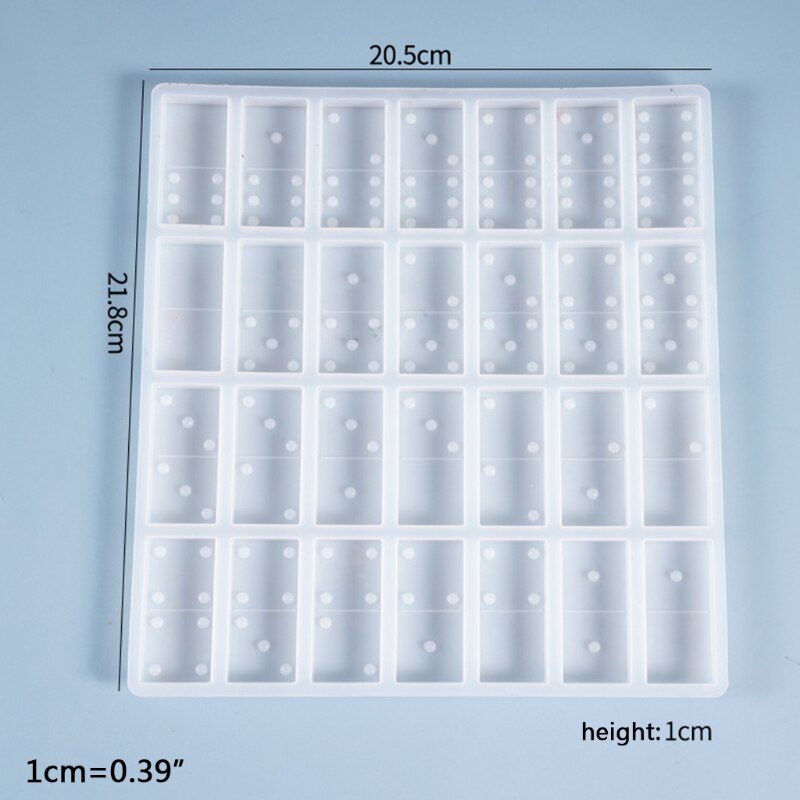 Crystal Epoxy Resin Game Mold DIY Making Tools Dominoes Casting Silicone Mould Christmas Year Decorations