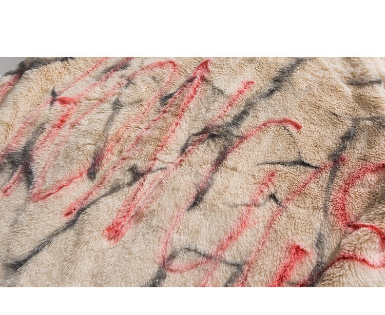 Amerykańska ulica biodro-chmiel retro wiązanie-barwnik graffiti pluszowa kurtka moda męska marka Bf leniwy wiatr para ubrania wyściełane bawełną