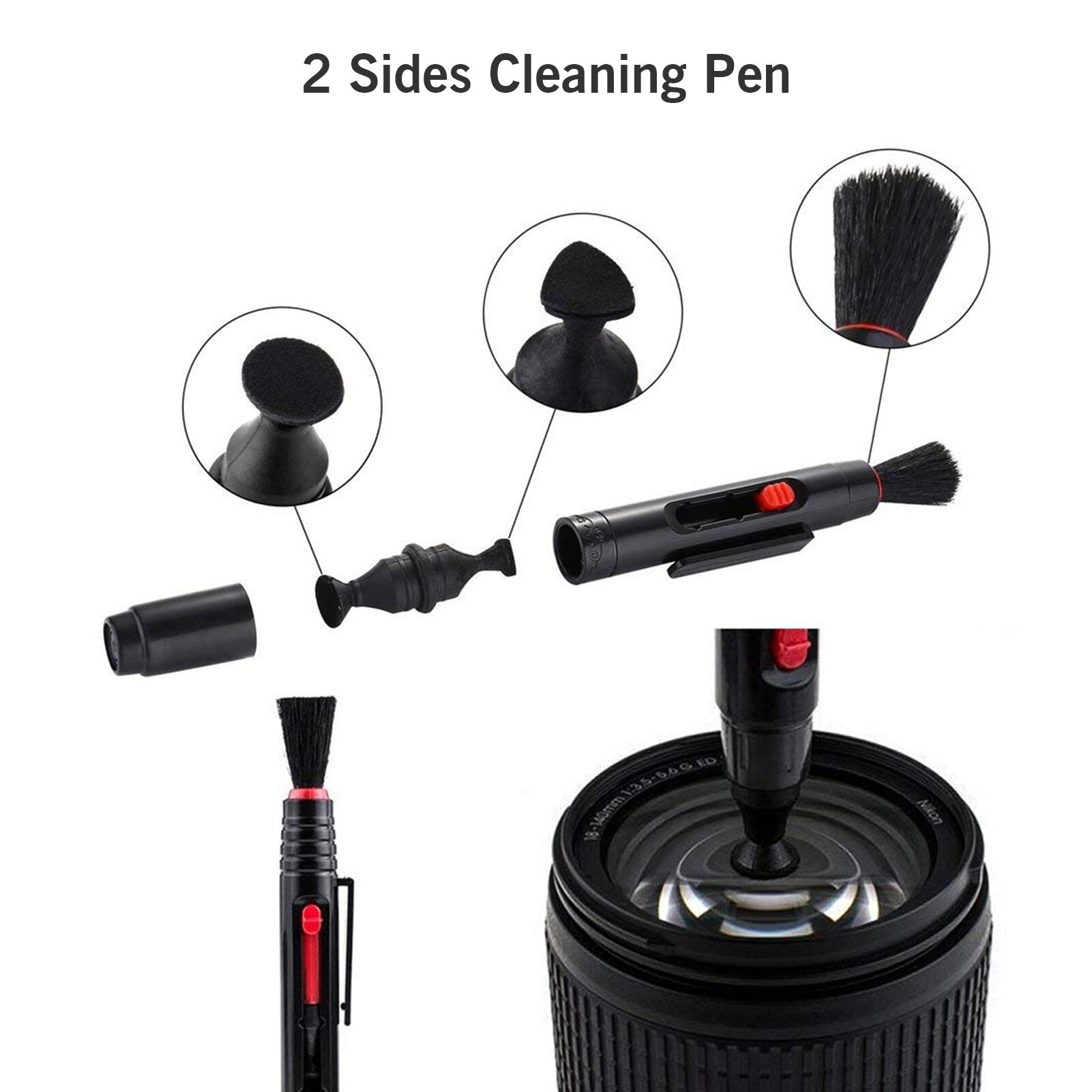 Camera Cleaning Kit Sensor Cleaning Kit with Air Blower APS-C Cleaning Swabs Cleaning Pen Cleaning Cloth for Camera Phone Laptop