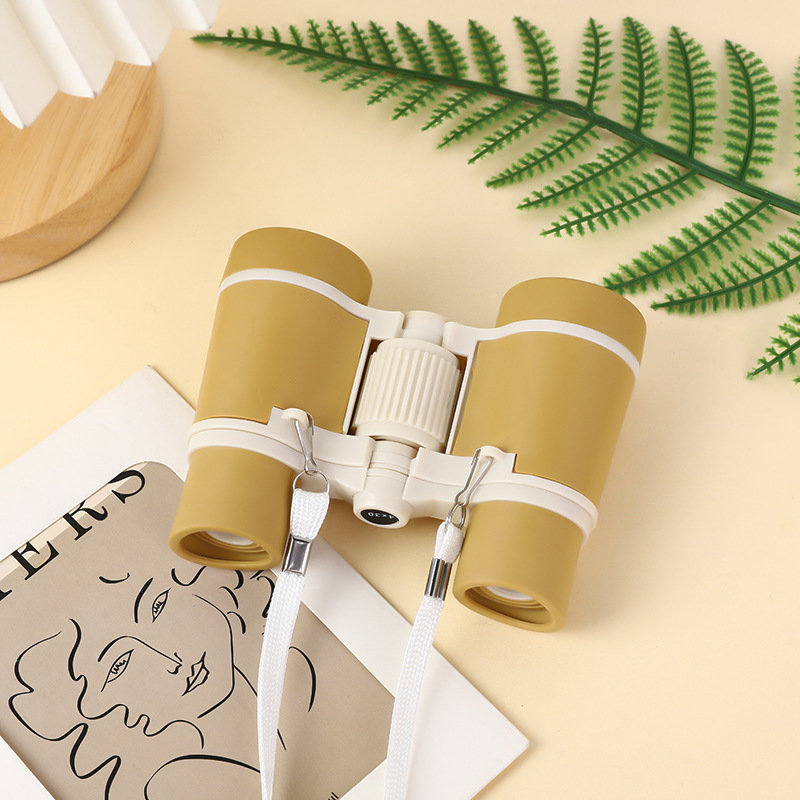 Jungle verrekijker vergrootglas draagbare kinderen vergroting speelgoed schokbestendige telescoop voor verjaardag wandelen cadeautjes: Black