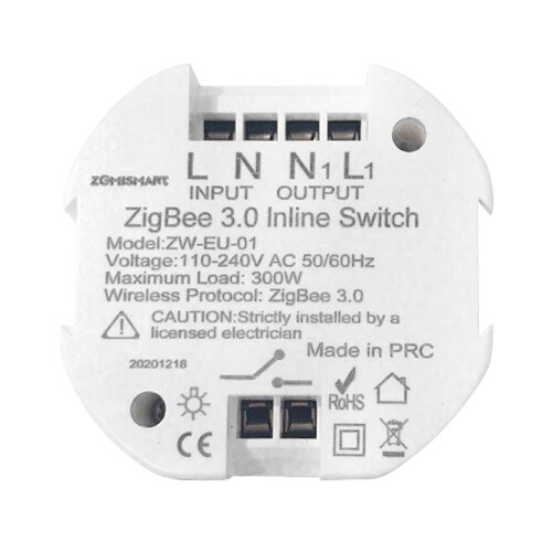 Zemismart zigbee 3.0 smart lysafbryder diy breaker modul smartthings tuya kontrol alexa google home alice 2 way: Zigbee 1 bande
