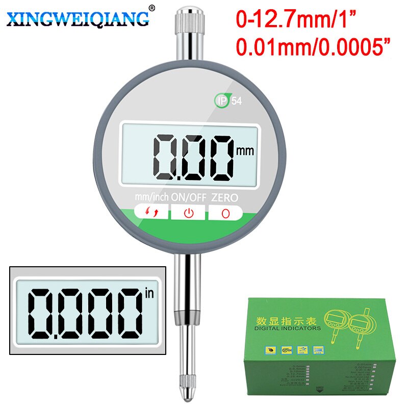 0-12.7mm IP54 dustproof and oilproof waterproof touch digital display dial indicator
