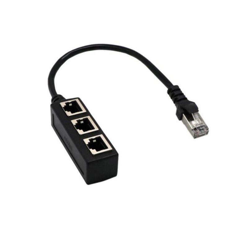 RJ45 Connector Ethernet Kabel Splitter 1 Male Naar 3 Vrouwelijke Poort Lan Netwerk Plug RJ45 Adapter Ethernet Netwerk Kabel Accessoires: Default Title